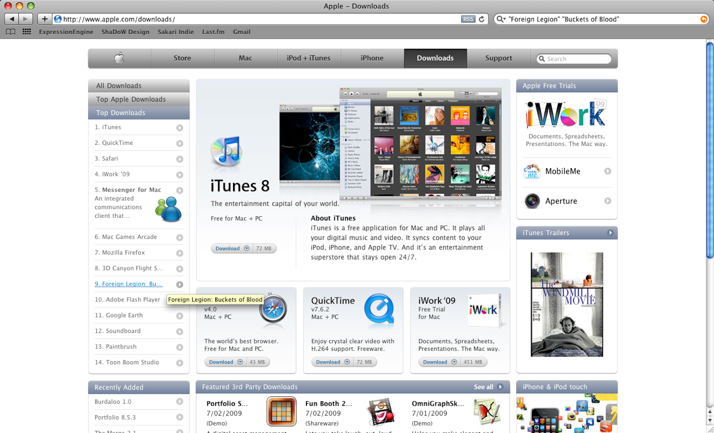 Apple Top 10 Downloads